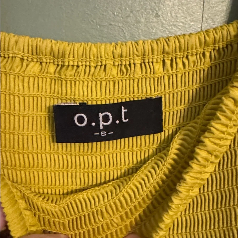 Anthropologie opt Colette smocked tiered Cotton Dress in Chartreuse Size S - Picture 5 of 8